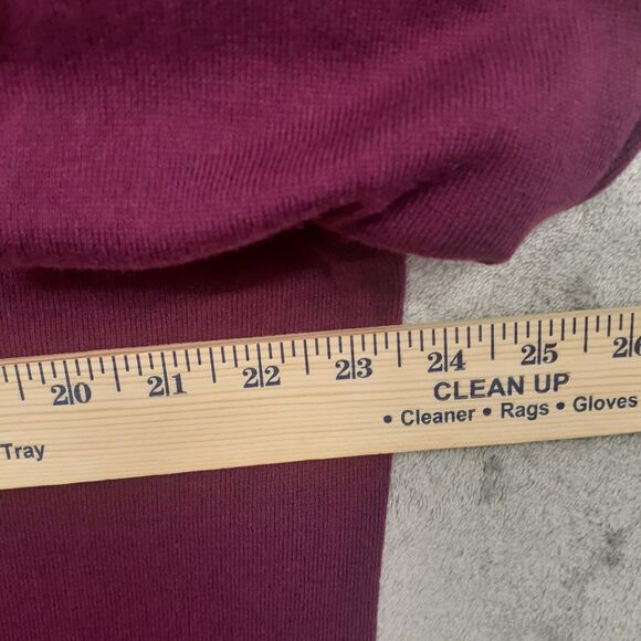 Alan Flusser Mens Cashmere Cotton Wool Blend Purple V Neck Sweater Mens XL - Picture 4 of 7